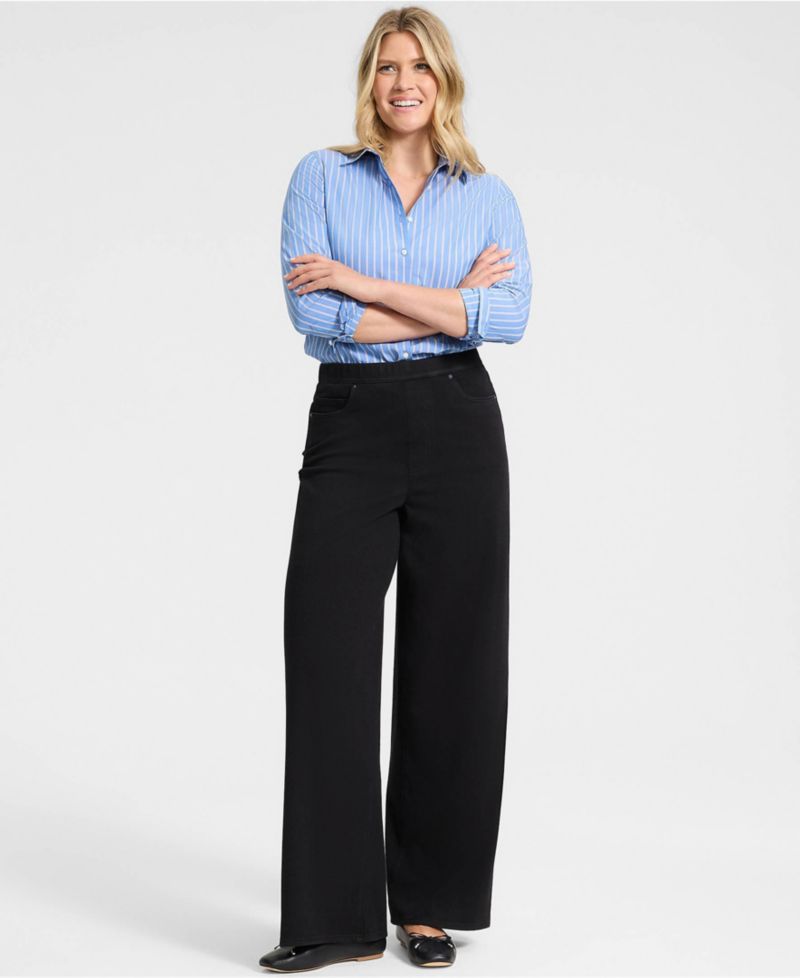 Women's Starfish High-Rise Wide-Leg Cotton-Blend Jeans