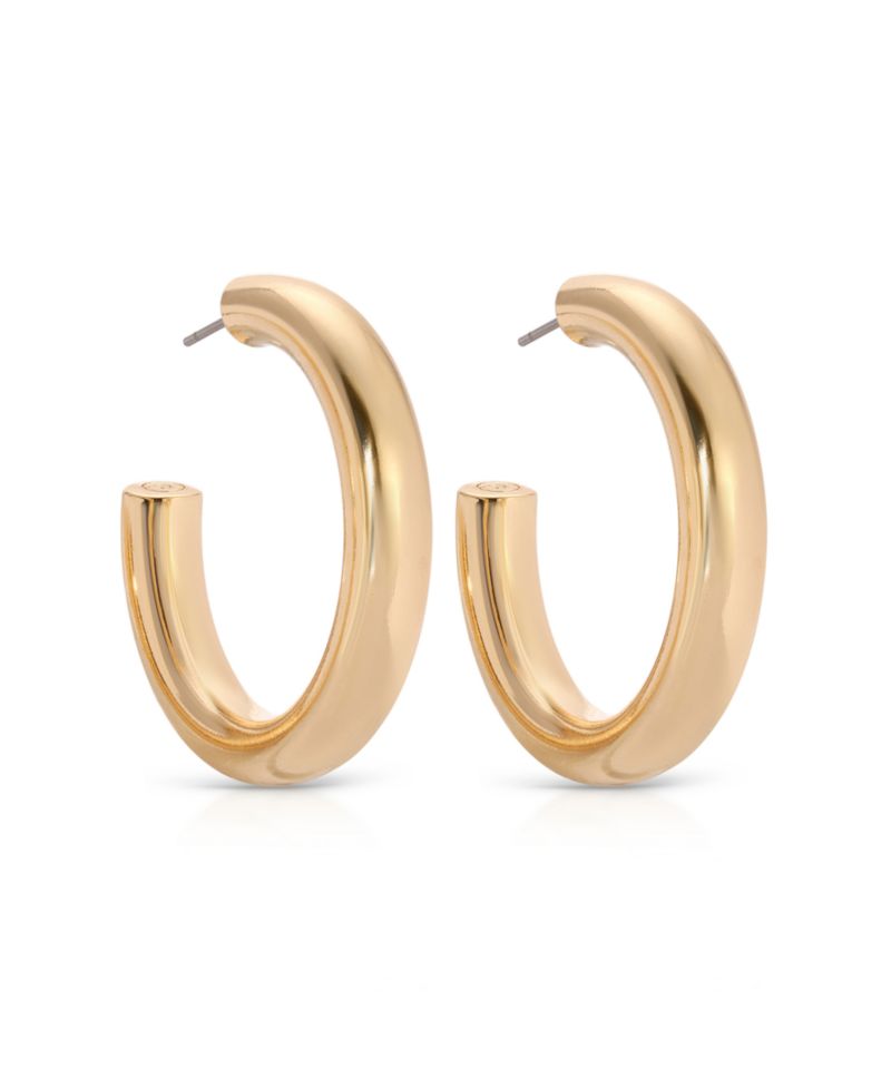 Medium Thick Classic Hoop Earrings