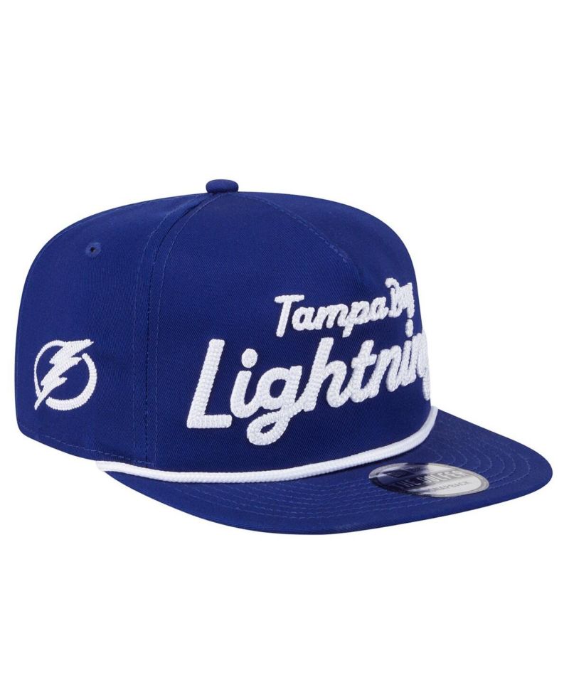Men's Blue Tampa Bay Lightning Team Text Golfer Adjustable Hat