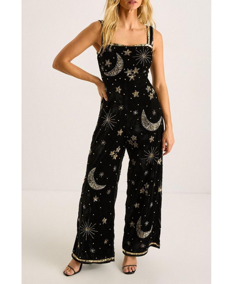 Women's Celestial Square Neck Jumpsuit