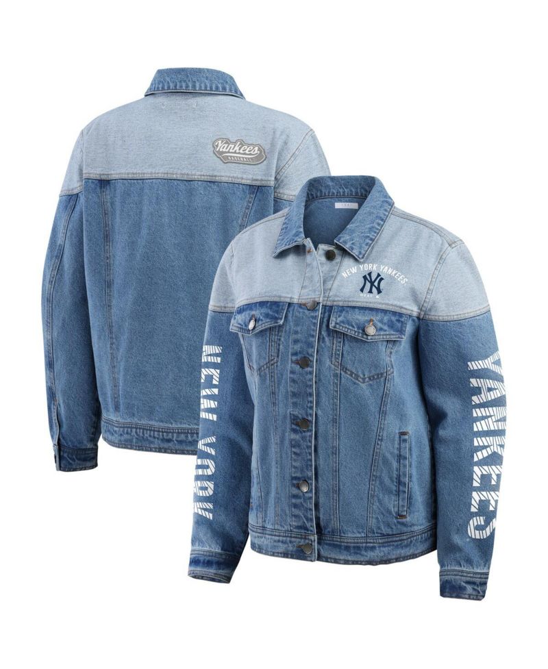 Women's New York Yankees Full-Button Denim Jacket