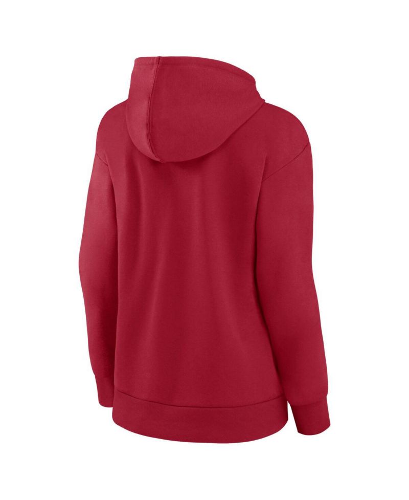 Women's Red Tampa Bay Buccaneers Team Logo Victory Script Pullover Hoodie