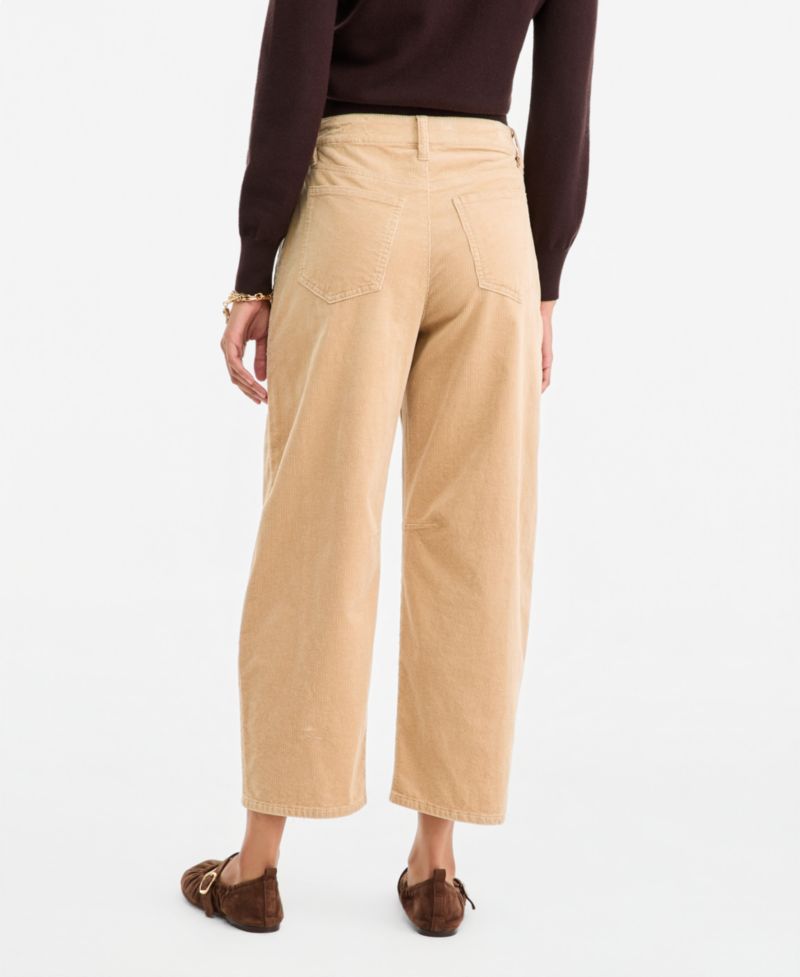 Women's High Rise Corduroy Utility Barrel Pants