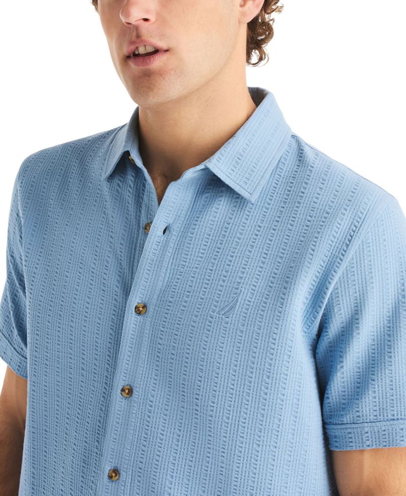 Men's Seersucker Short-Sleeve Shirt