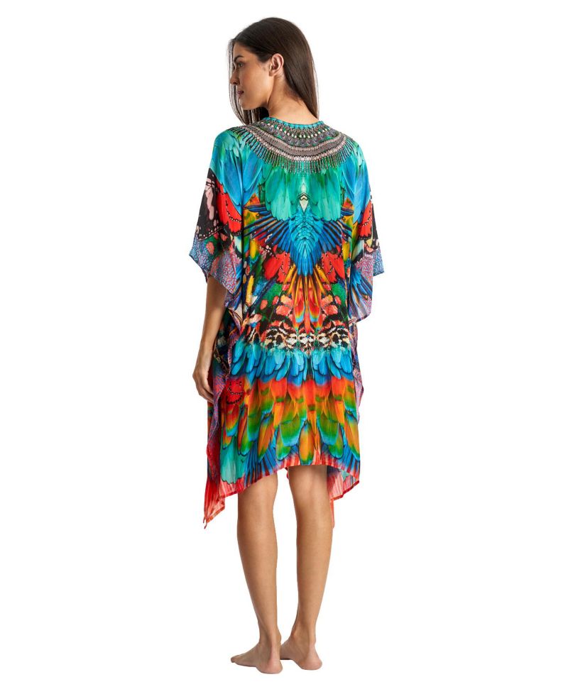 Women's V-neck Short Kaftan Dress