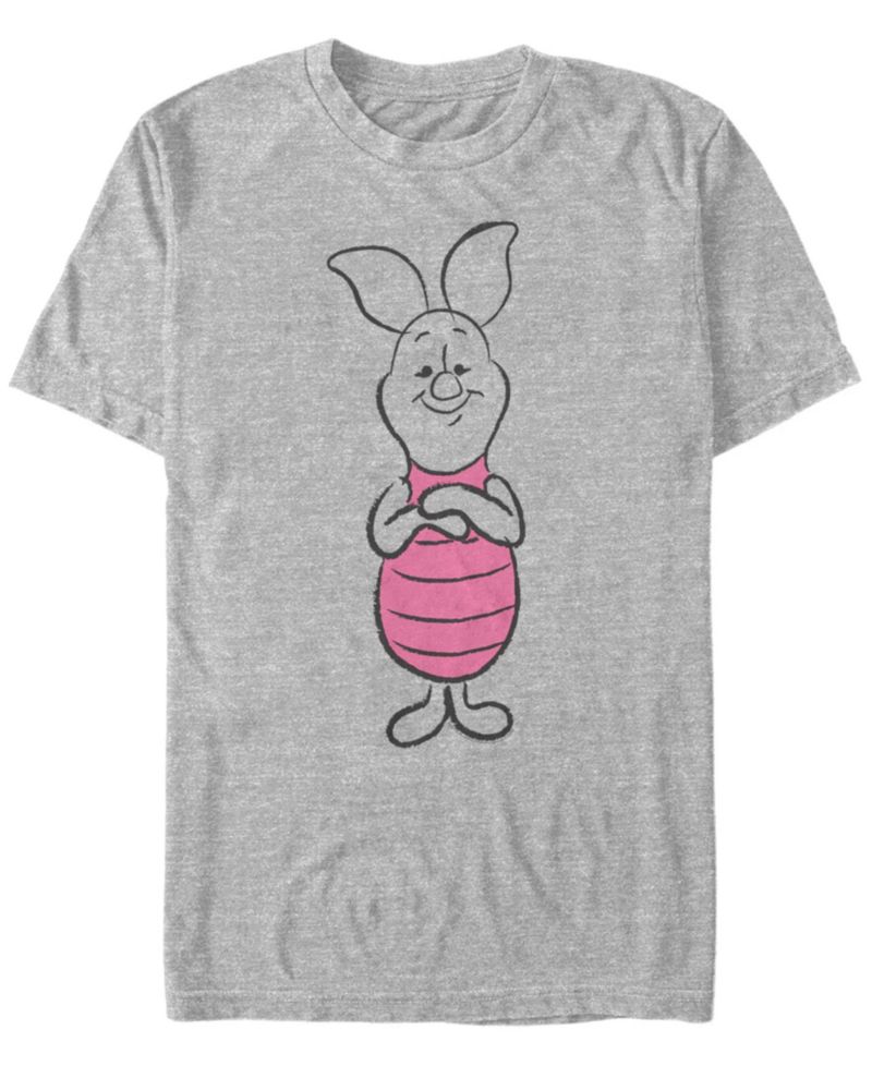 Men's Basic Sketch Piglet Short Sleeve T-Shirt