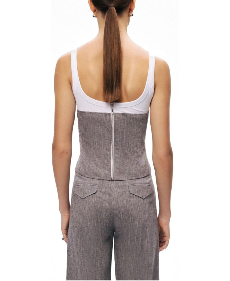 Women's Button-Front Tailored Blouse