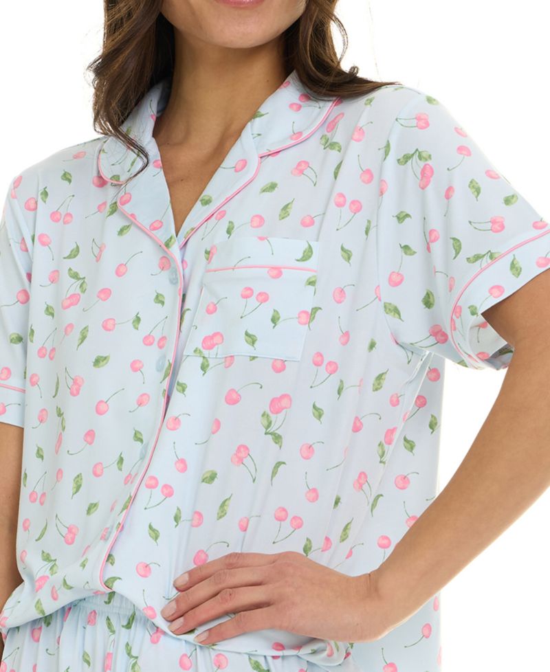 Women's Gabriella Short-Sleeve Top and Pajama Pants, 2-Piece Set