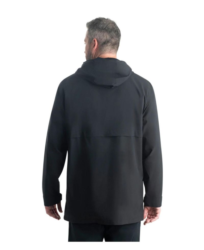 Big & Tall Water Resistant Hooded Pullover Half Zip Up Jacket