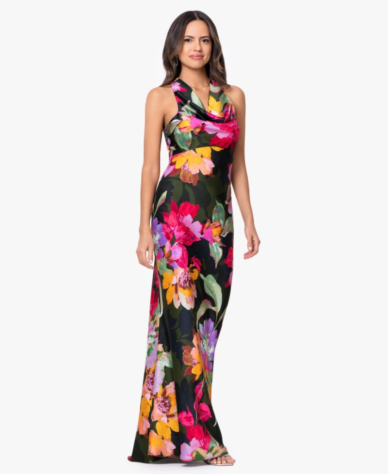 Women's Sleeveless Cowl Neck Gown