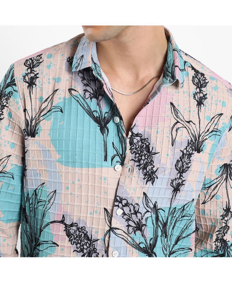 Men's Sprig-Waffle Shirt