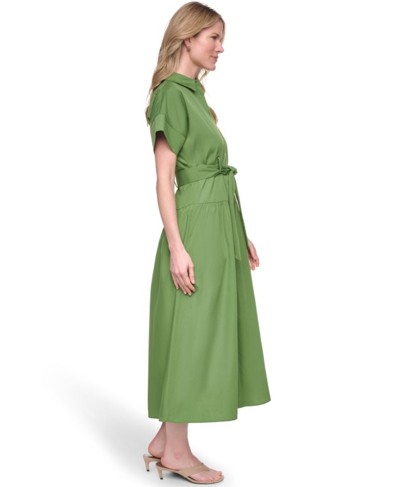 Women's Cotton Poplin Shirt-Dress