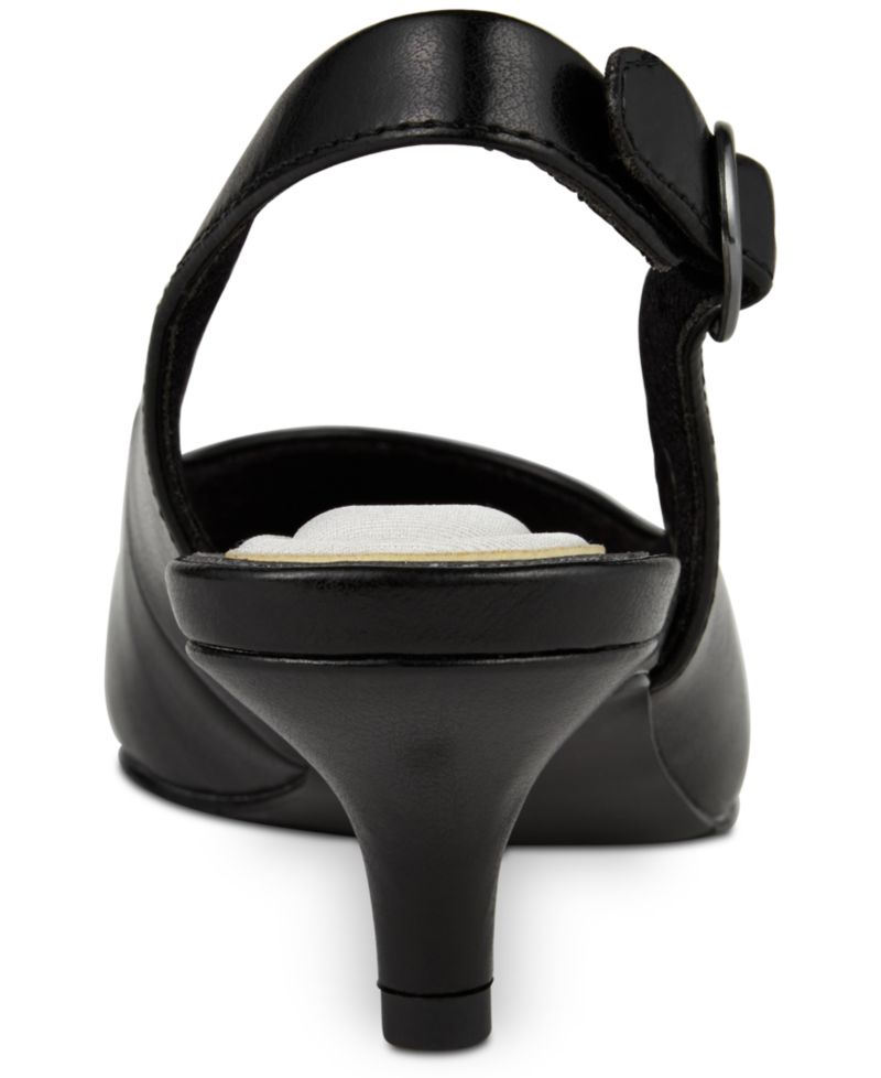 Faye Slingback Kitten-Heel Pumps