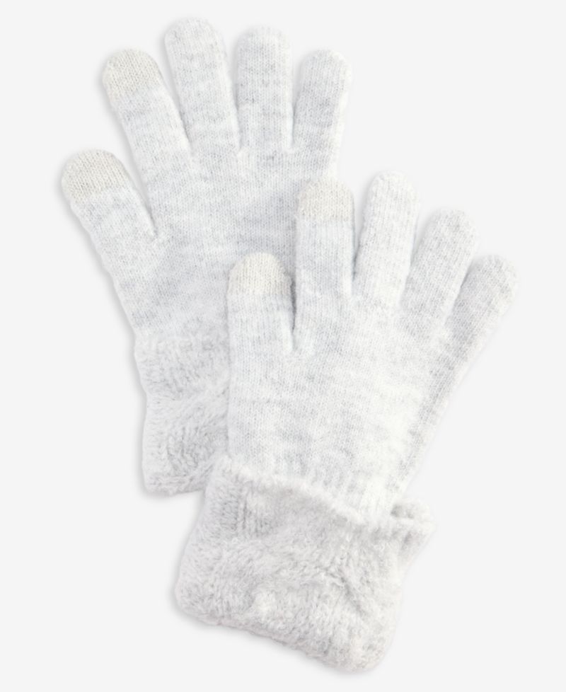 Women's Cable Boucl&eacute; Knit Gloves