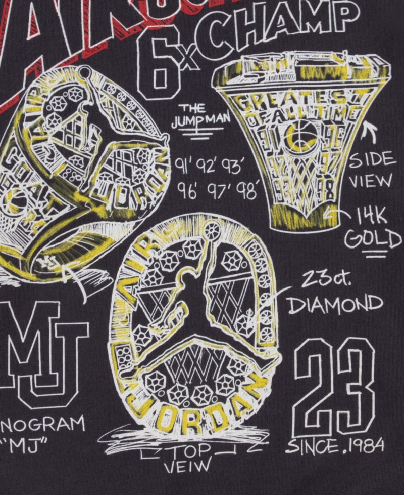 Boys' 4-20 Championship Ring Sketch Graphics Kangaroo Pocket Pullover Hoodie