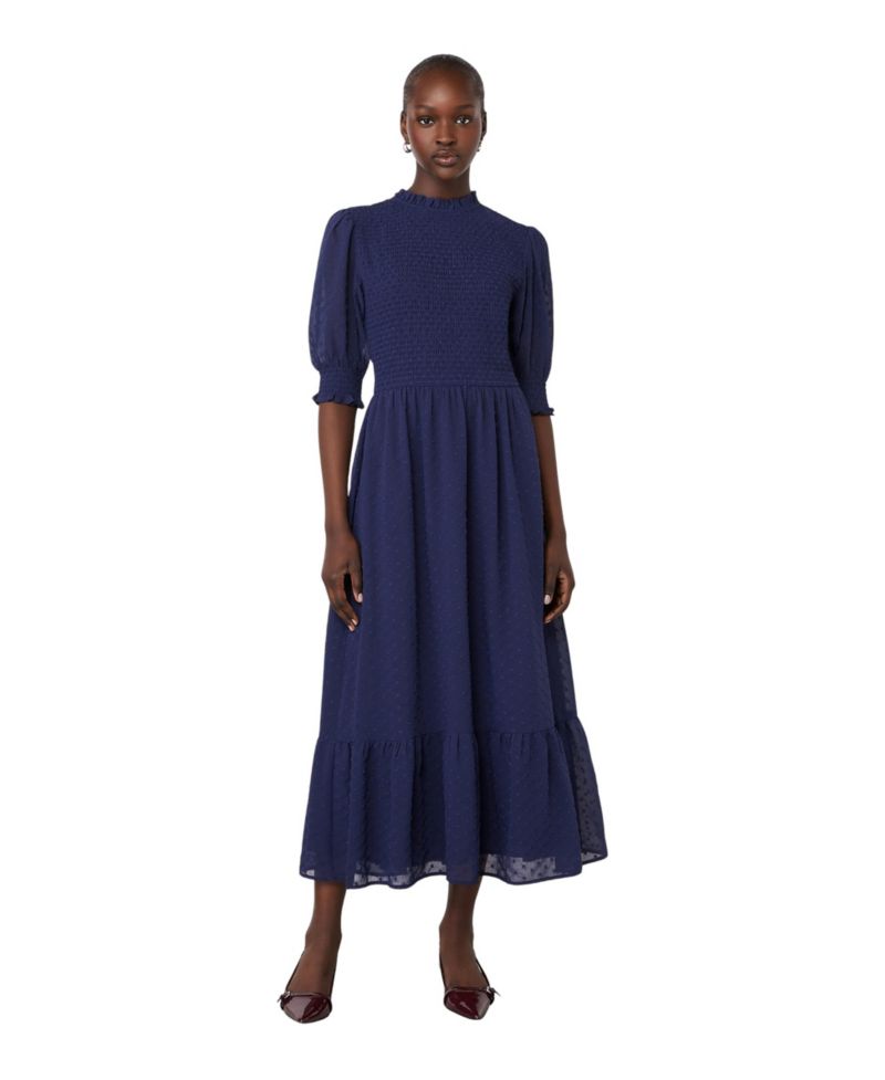 Women's Amelia 3/4-Sleeve Puff Tiered Chiffon Midi Dress