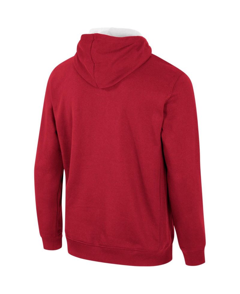Men's Crimson Washington State Cougars Half-Zip Hoodie