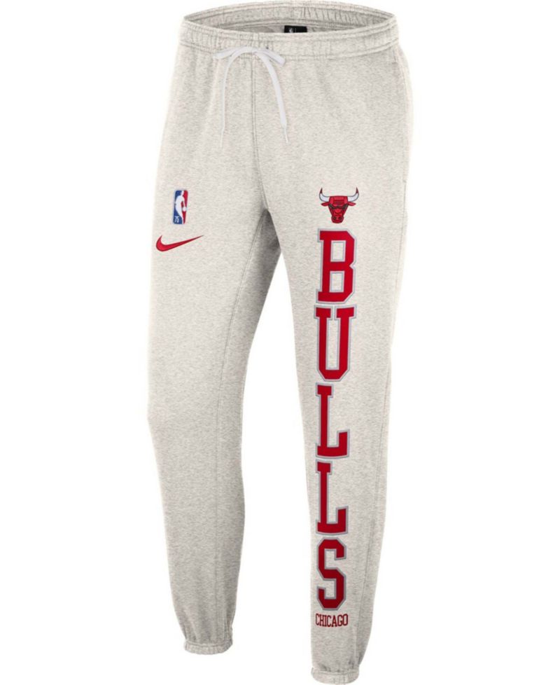 Men's Ash, Red Chicago Bulls 75Th Anniversary Courtside Fleece Pants