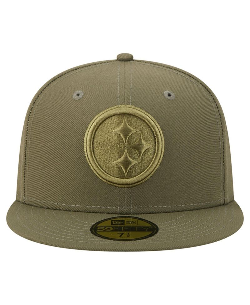 Men's Olive Pittsburgh Steelers Color Pack 59FIFTY Fitted Hat