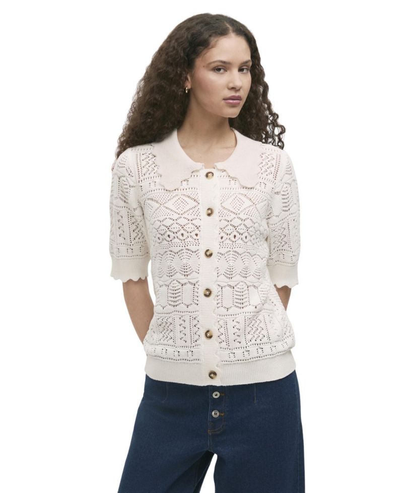 Women's Marlowe Short-Sleeve Crochet Cardigan