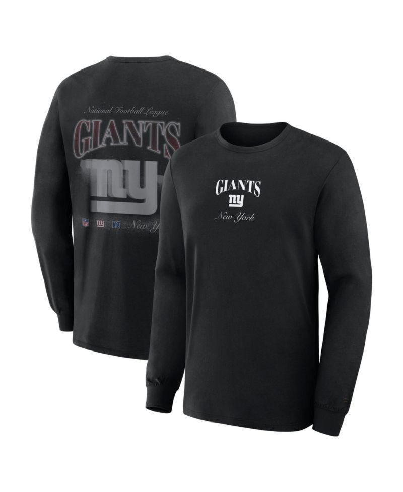 Men's New York Giants Midnight Falls Long-Sleeve Crewneck Classic-Fit T-Shirt