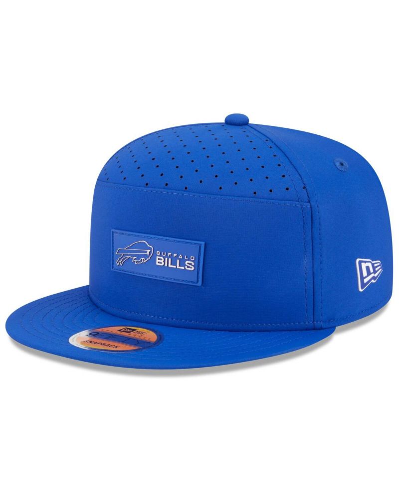 Men's Royal Buffalo Bills 2025 Sideline Split Panel 9FIFTY Snapback Hat