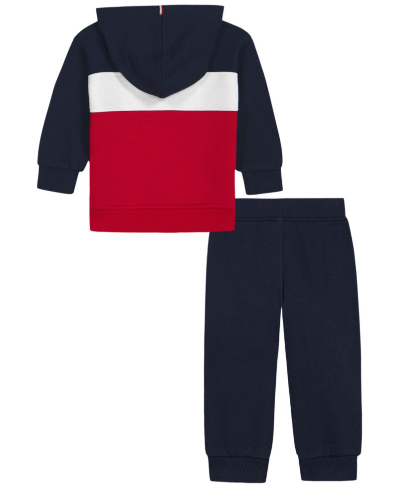 Baby Boys' Color-Blocked Logo Hoodie and Jogger Pants, 2-Piece Set