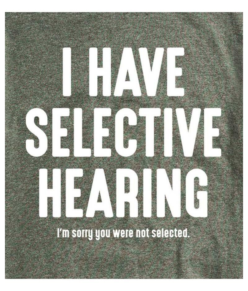 Hybrid Apparel Selective Hearing Men's Short Sleeve Tee