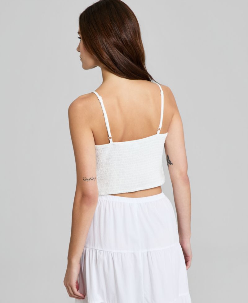 Women's Cotton Crochet Cropped Top