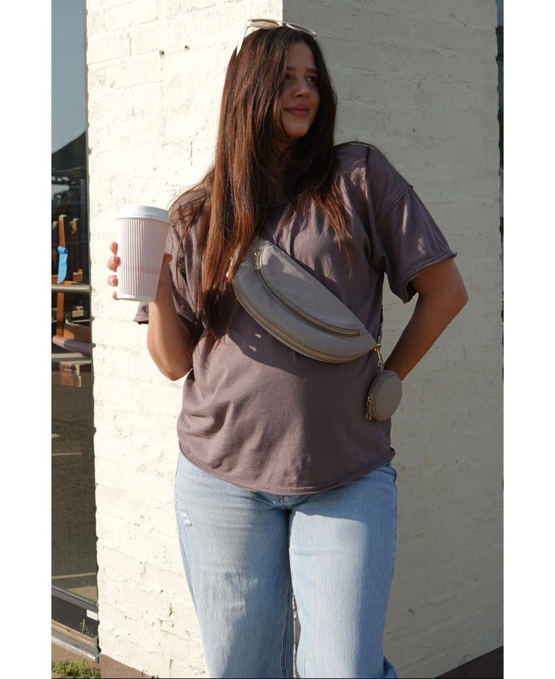 Women's Light Blue Cuffed Baggy Wide Leg Jeans