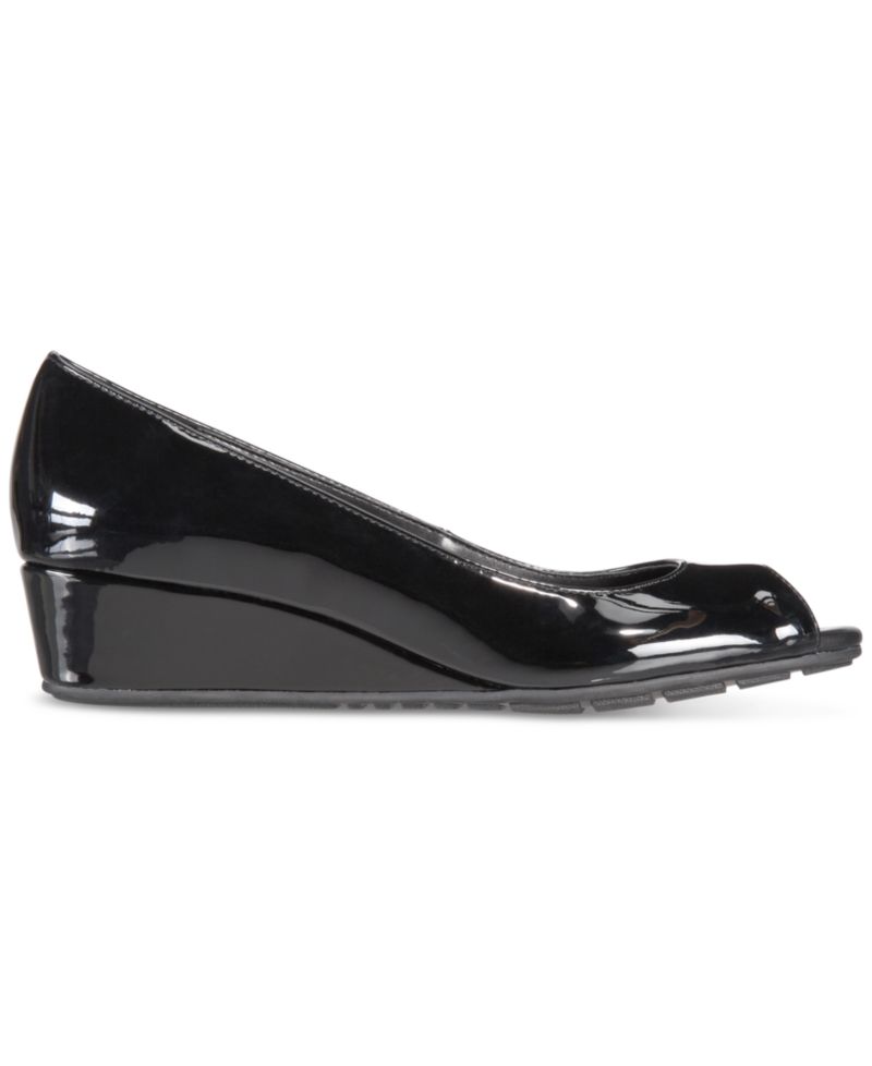 Women's Candra Low Wedge Peep Toe Dress Pumps