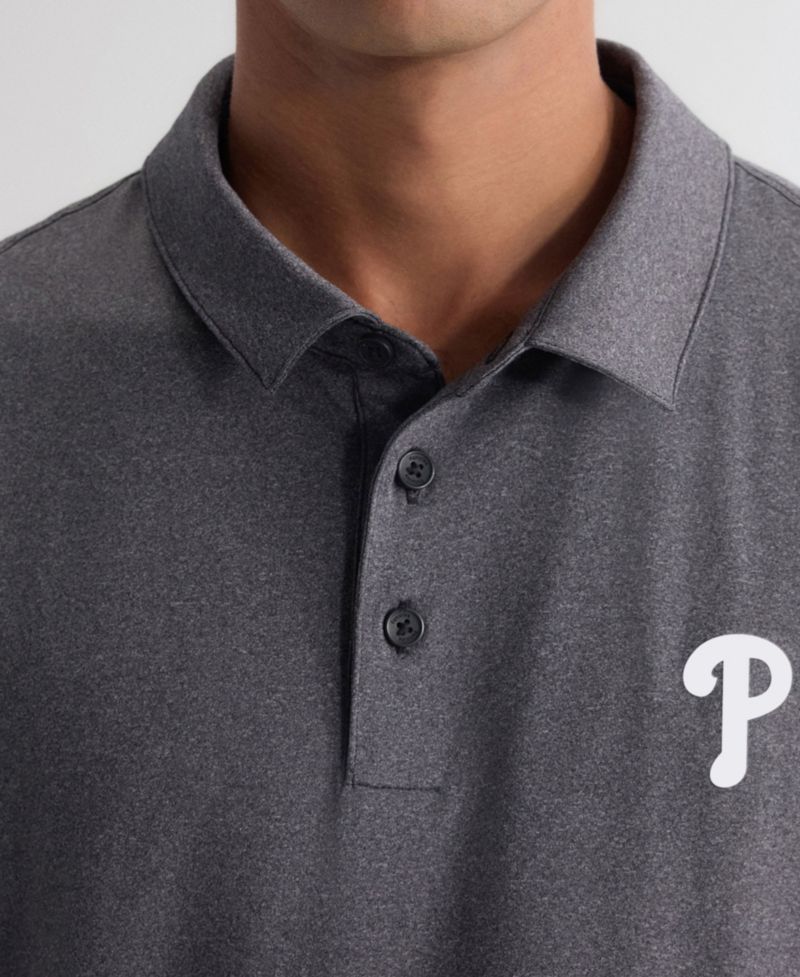 Men's Charcoal Philadelphia Phillies Clutch Polo Shirt