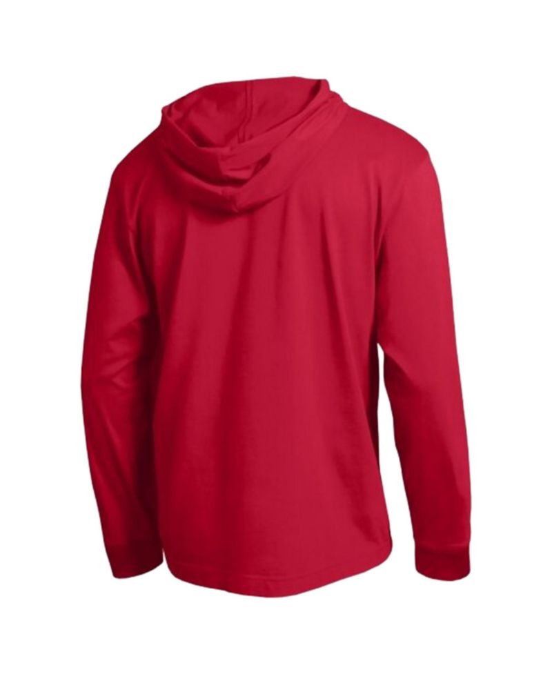 Men's Wisconsin Badgers Tonal All-Star Graphic Dropped-Shoulders Long Sleeve Hooded Sweatshirt