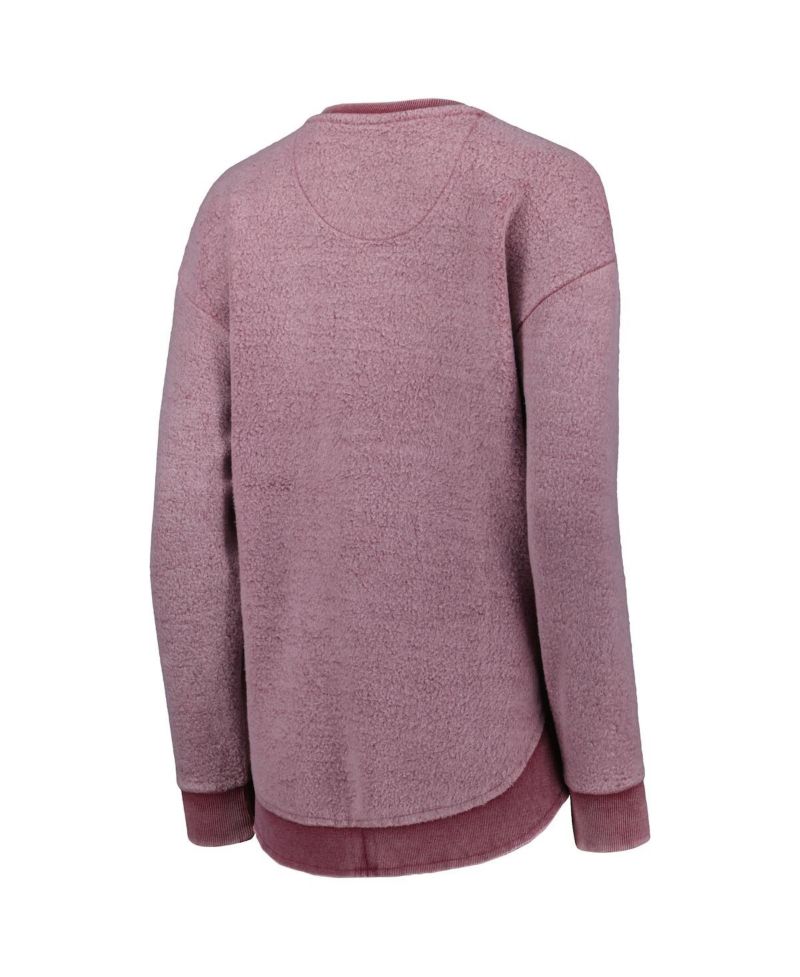 Women's Garnet Distressed Florida State Seminoles Ponchoville Pullover Sweatshirt