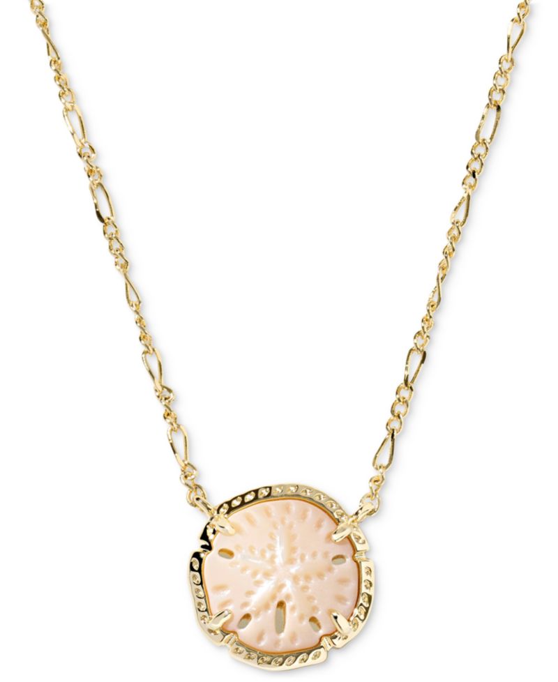 Sand Dollar Short Pendant Necklace, 17-2/5" + 3" extender