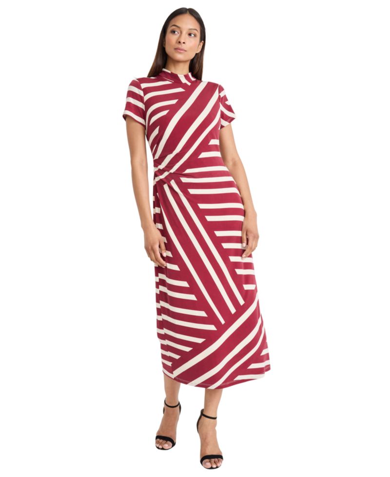 Women's Mock Neck Short-Sleeve Dress