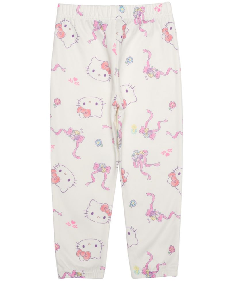 Toddler Girls' 12M-5T Hello Kitty Print Fleece Sweatshirt and Joggers, 2-Piece Set