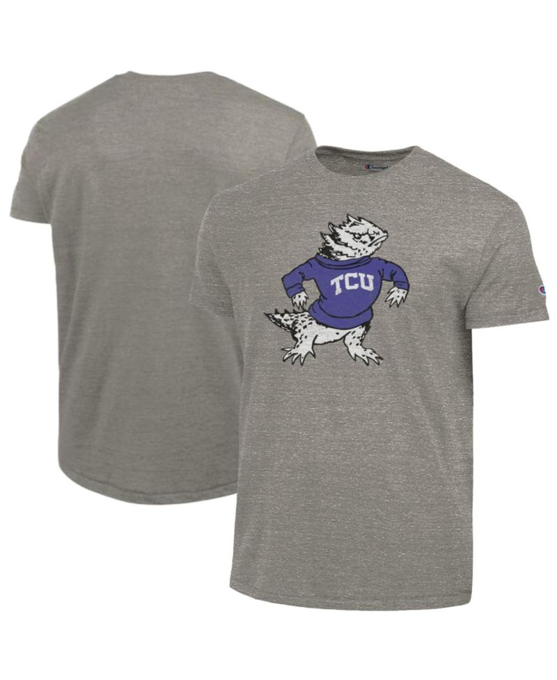 Men's Charcoal TCU Horned Frogs Vintage Triumph Tri-Blend T-Shirt