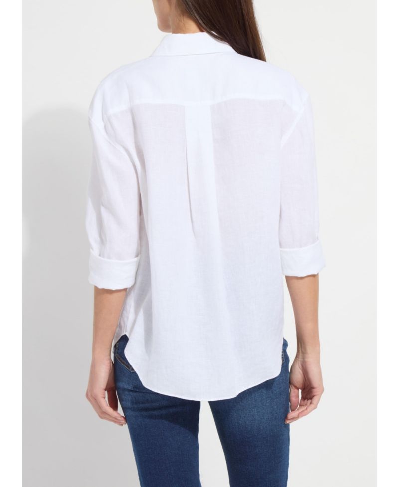 Women's Rose Roll-Tab Linen Utility Shirt