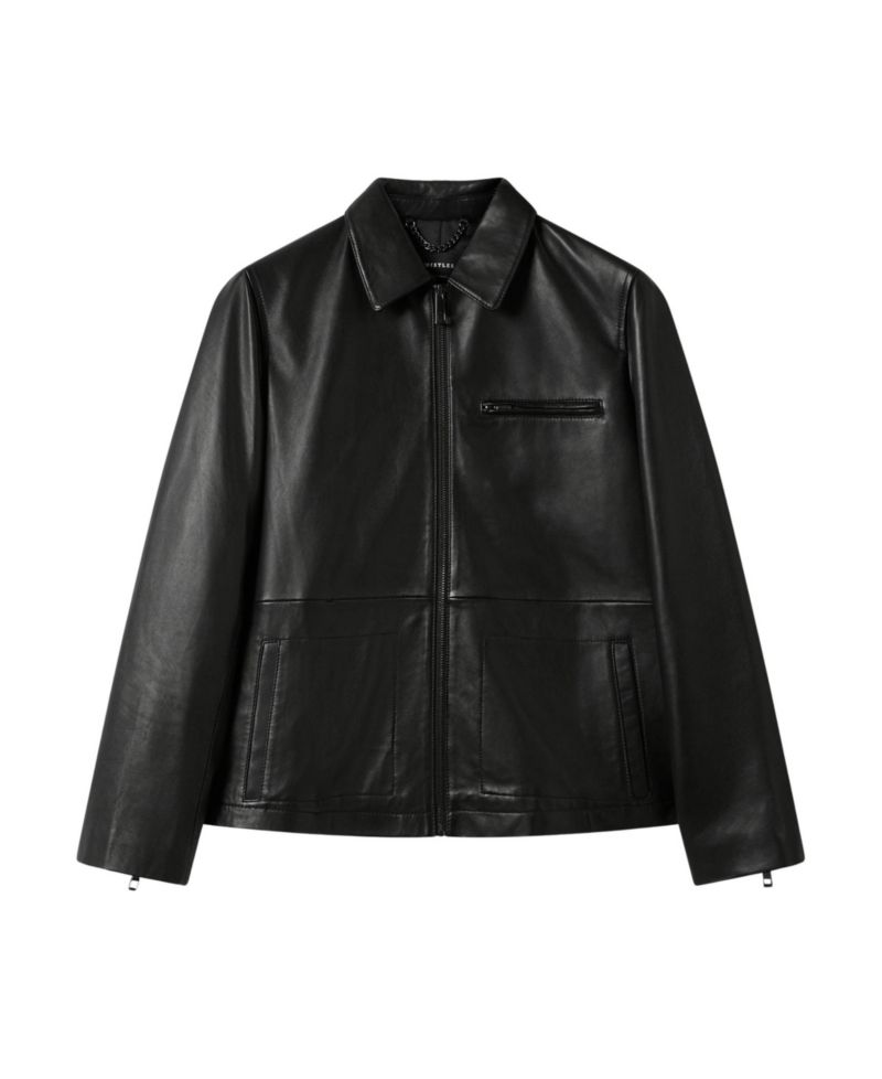 Women's Kate Zip-Front Leather Jacket