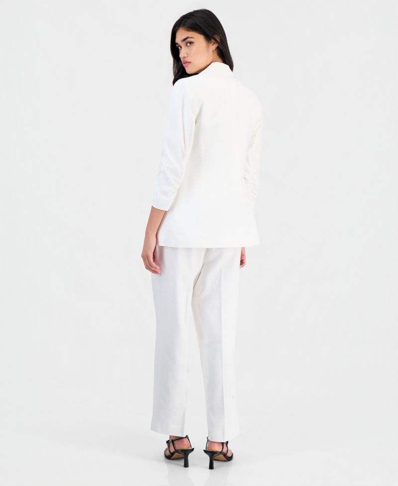 Women's Linen-Blend Button-Front Vest