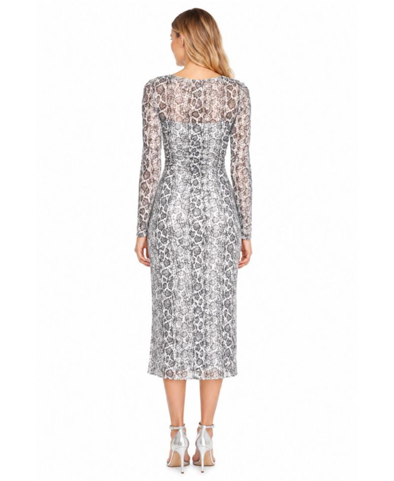 Women's Snakeskin Ruched Dress