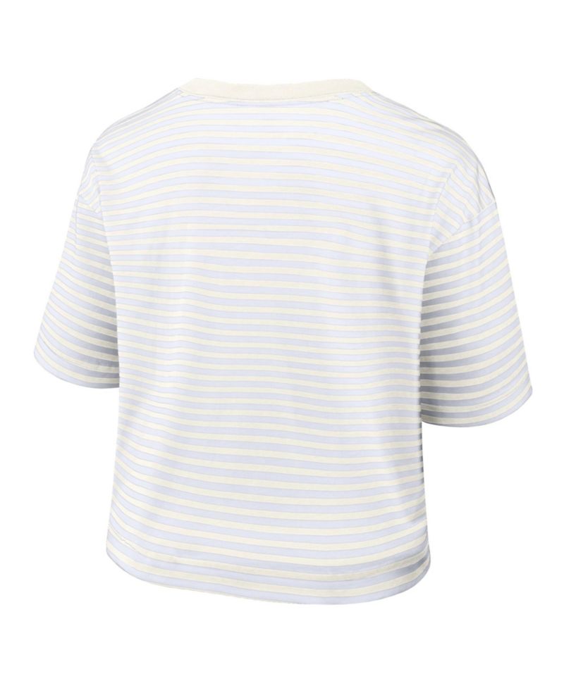 Women's Philadelphia Eagles Striped Cropped T-Shirt