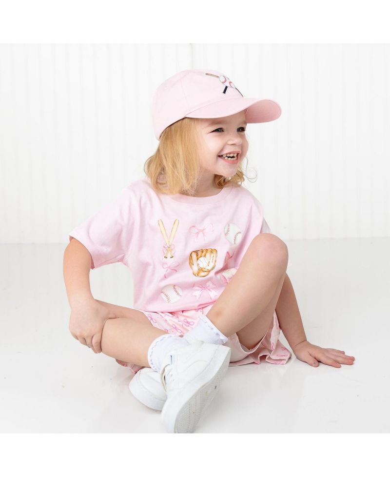 Baby Girls Baseball Cutie Short Sleeve T-Shirt