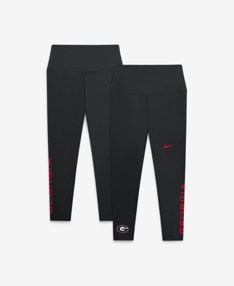 Women's Black Georgia Bulldogs Zenvy High Rise Dri-FIT 7/8 Leggings