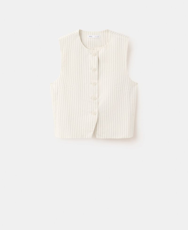 Women's Pinstripe Open-Back Vest