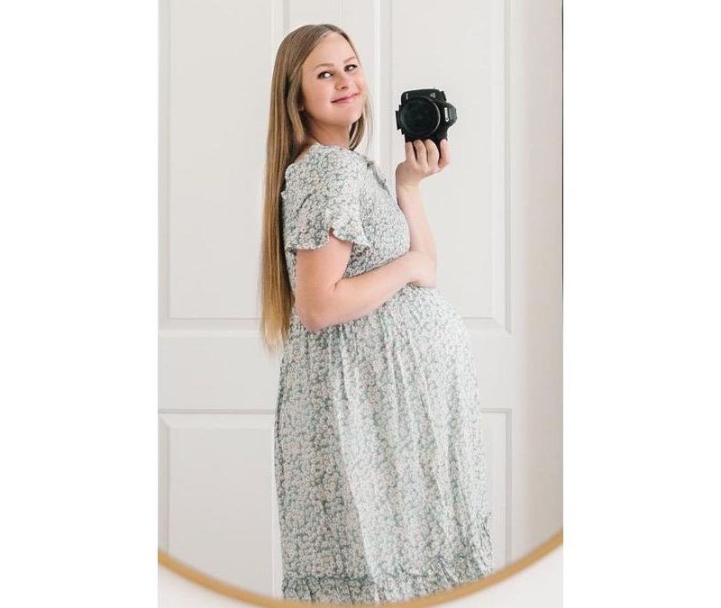 Women's Floral Ruffle Midi Dress
