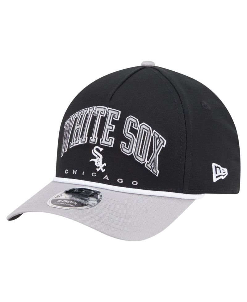 Men's Black/Gray Chicago White Sox Arch 9FORTY A-Frame M-Crown Adjustable Hat