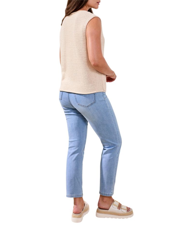 Women's Sleeveless Crew Neck Sweater Vest