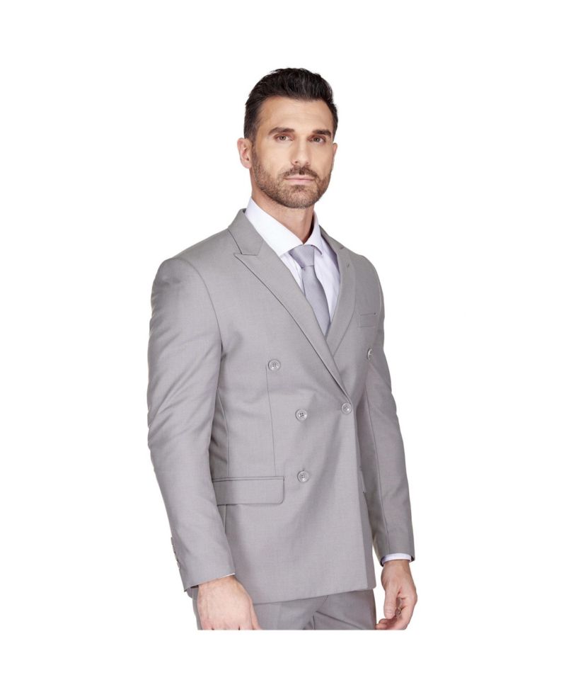 Men's Slim Fit 2-Piece Double Breasted Suit